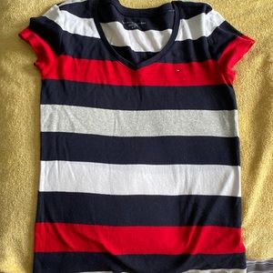 Tommy Hilfiger Womens Short Sleeve V-Neck T-Shirt.